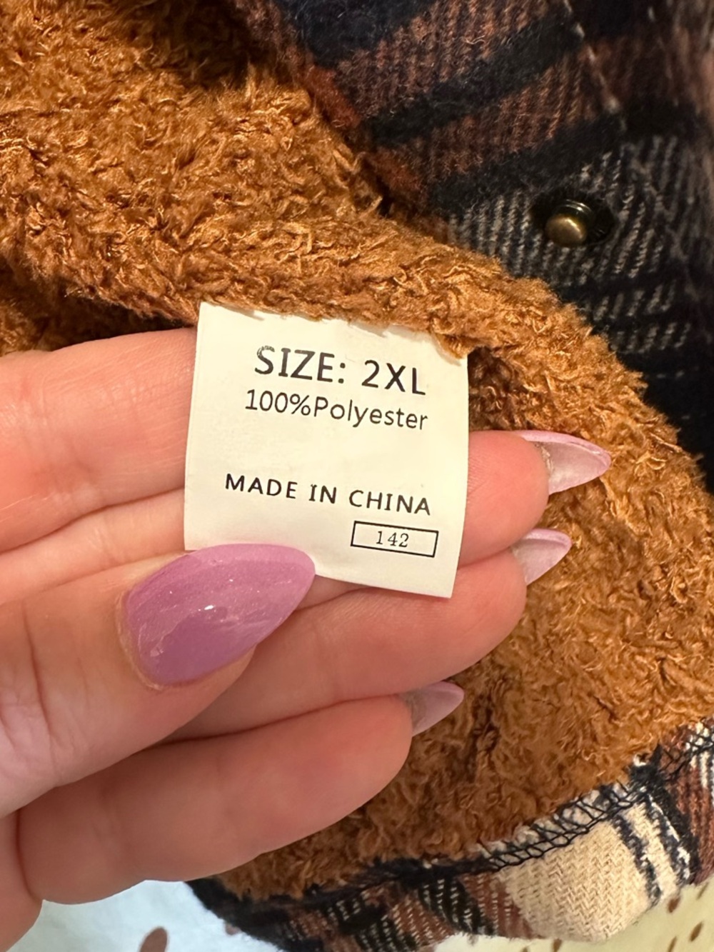 Dokotoo Womens Plaid Shacket, Size 2XL, Like New - Picture 7 of 7